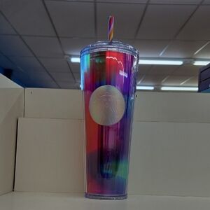 Starbucks Iridescent Tumbler with Straw